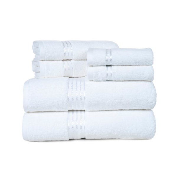Hastings Home Hastings Home 100 Percent Cotton Hotel 6 Piece Towel Set - White - 610932ZFE