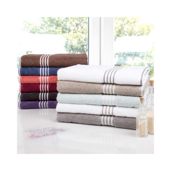 Hastings Home Hastings Home Rio 8 Piece 100 Percent Cotton Towel Set - Black - 547837BNU