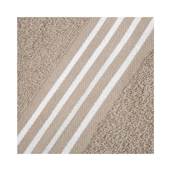 Hastings Home Hastings Home Rio 8 Piece 100 Percent Cotton Towel Set - White and Taupe - 359761ZEY