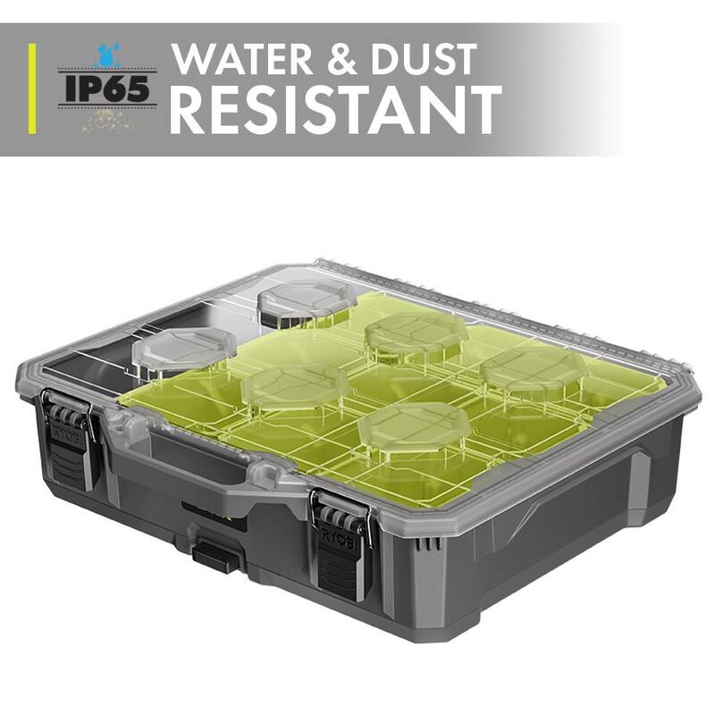 RYOBI LINK 10-Compartment Modular Small Parts Organizer Tool Box - STM303