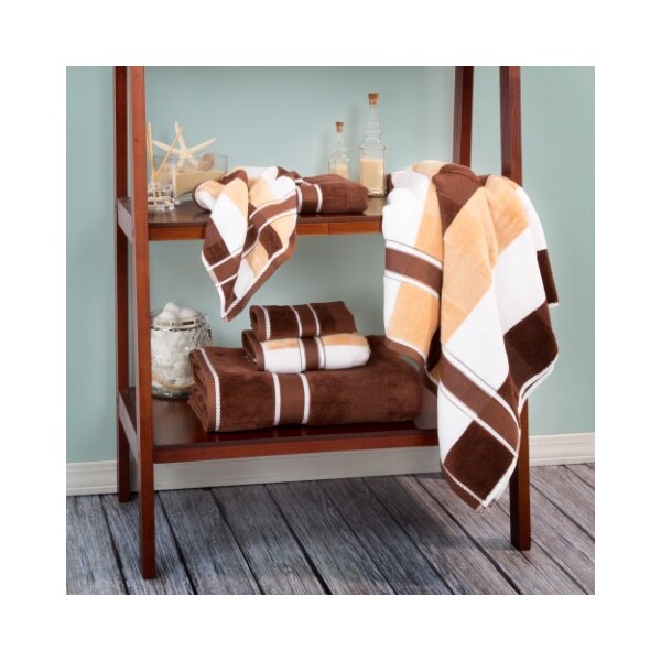 Hastings Home Hastings Home 6-PC Quick Dry Towel Set, Striped - 309601HUQ