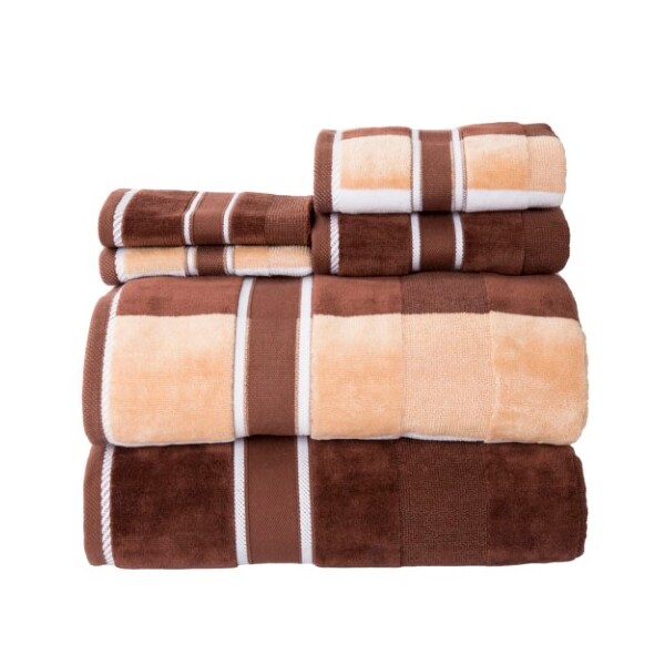 Hastings Home Hastings Home 6-PC Quick Dry Towel Set, Striped - 309601HUQ