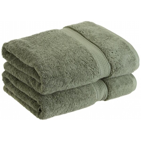 Superior 900GSM Egyptian Cotton 2-Piece Bath Towel Set  Forest Green - 900GSM BATH FG