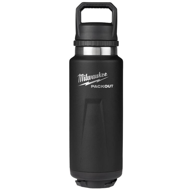 Milwaukee PACKOUT Black 36 oz. Insulated Bottle W/Chug Lid - 48-22-8397B