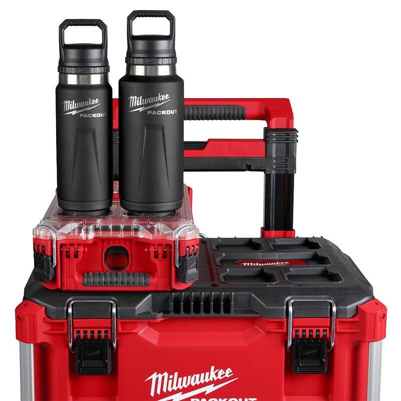 Milwaukee PACKOUT Black 36 oz. Insulated Bottle W/Chug Lid - 48-22-8397B