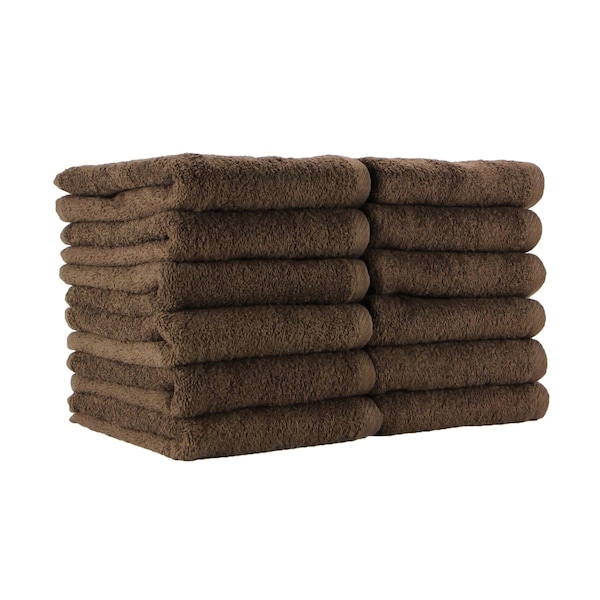 Monarch Brands Salon Towels Jr , Chocolate, 12PK - P-BBJ16272.5BRN