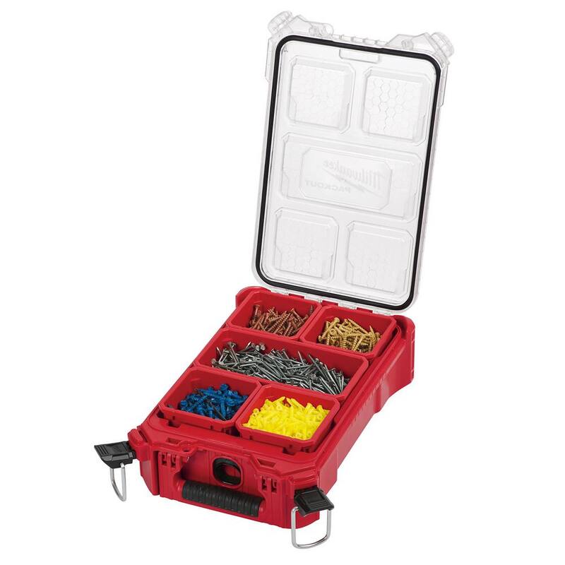 Milwaukee PACKOUT 5-Compartment Small Parts Organizer (2-Pack) - 48-22-8435X2