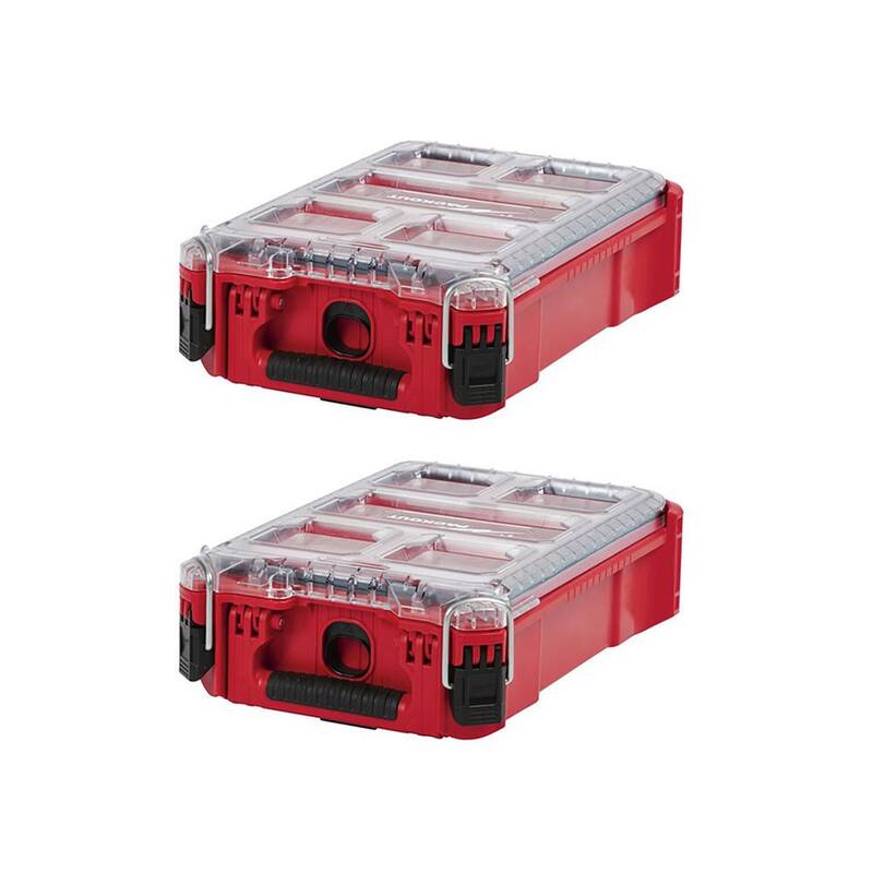 Milwaukee PACKOUT 5-Compartment Small Parts Organizer (2-Pack) - 48-22-8435X2