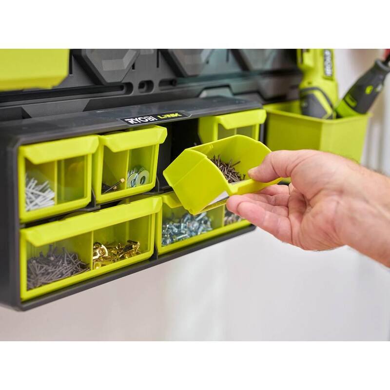 RYOBI LINK 12-Compartment Wall Mounted Small Parts Organizer - STM309