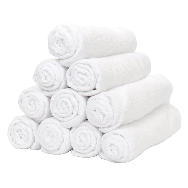 Monarch Brands Microfiber Hand Towels, 16in x 27in - White, 12PK - PNP915105W