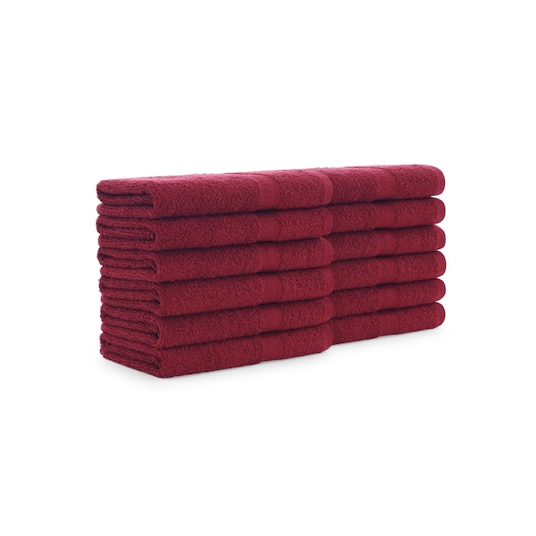 Monarch Brands True Color Hand Towels 0, Burgundy, 120PK - HAND-BURGUNDY-CS