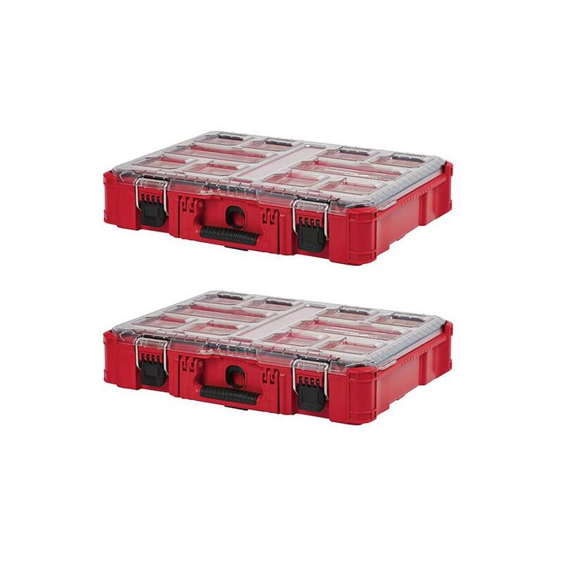 Milwaukee PACKOUT 11-Compartment Small Parts Organizer (2-Pack) - 48-22-8430X2
