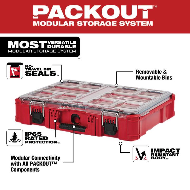 Milwaukee PACKOUT 11-Compartment Small Parts Organizer (2-Pack) - 48-22-8430X2