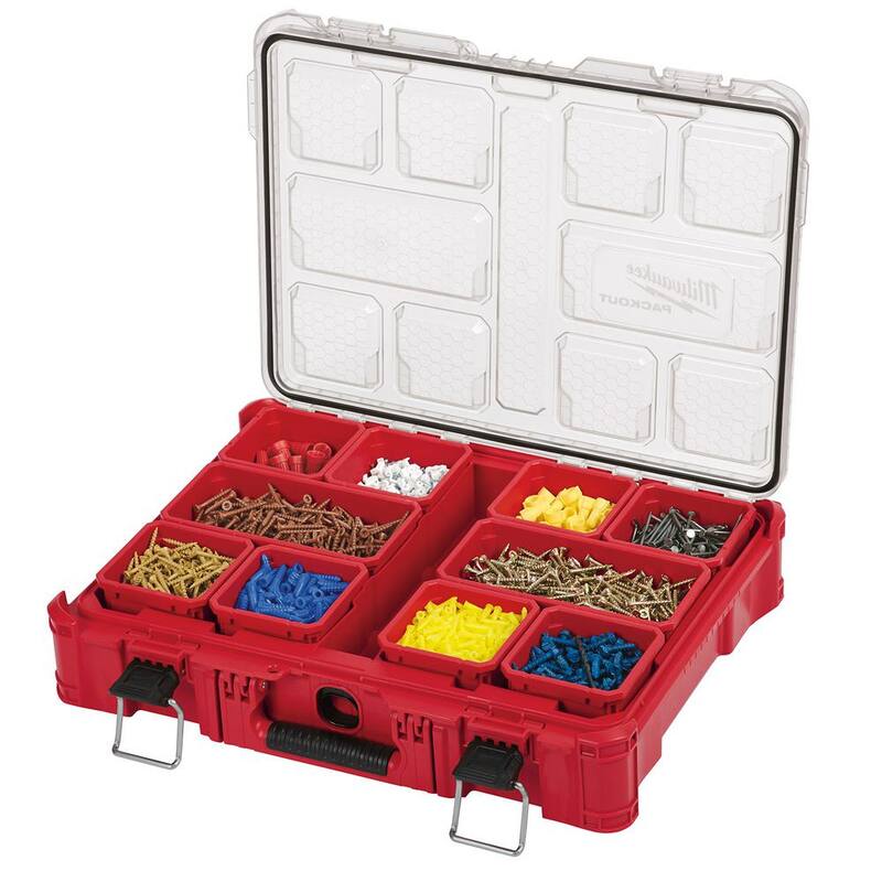 Milwaukee PACKOUT 11-Compartment Small Parts Organizer (2-Pack) - 48-22-8430X2