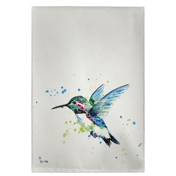 Betsy Drake Betsy Drake GT635 Green Hummingbird Guest Towel - 20 x 20 in. - GT635