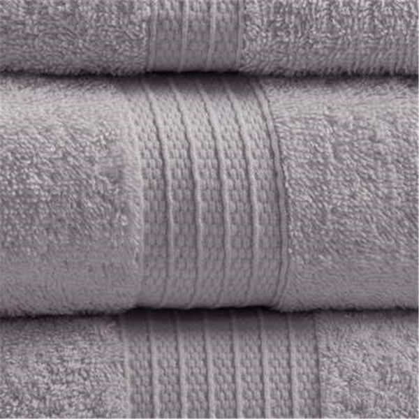 Madison Park Cotton Bath Towel Set, Grey - 6 Piece - MP73-5137