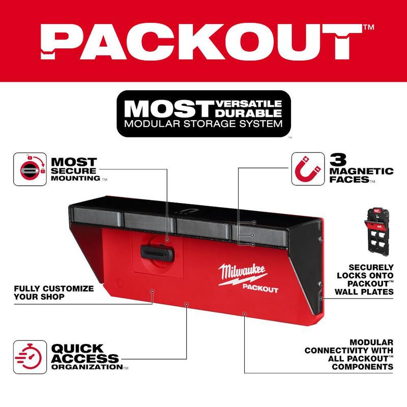 Milwaukee PACKOUT Magnetic Rack Tool Holder - 48-22-8346