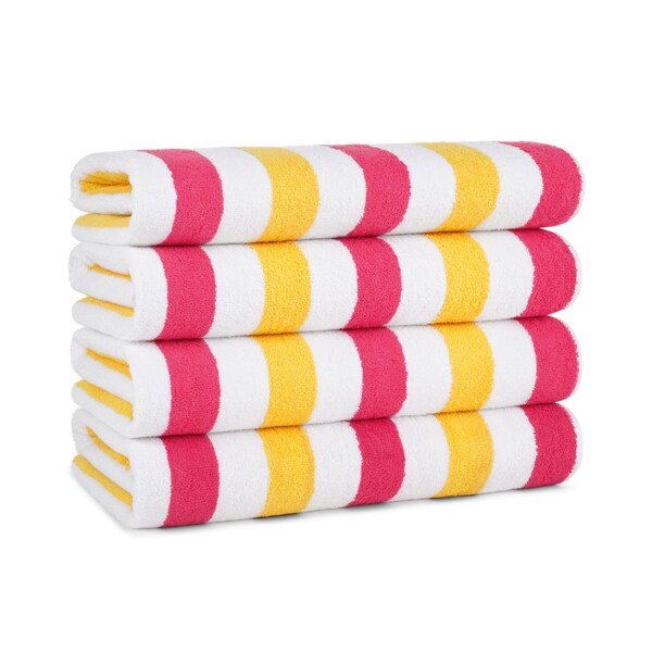 Monarch Brands Cabo Cabana Towels, Red/Yellow, 24PK - CABOCABANA-RD/YL-CS