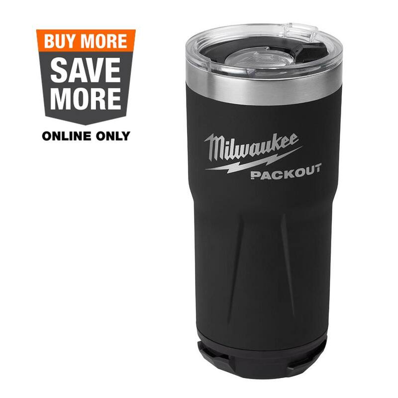 Milwaukee PACKOUT Black 20 oz. Tumbler - 48-22-8392B