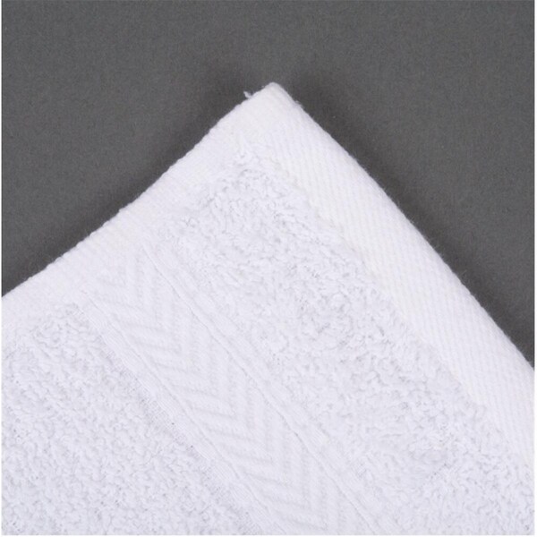 Kd Bufe GOGD Collection Cotton Blend Dobby Hand Towels, White, 6PK - KD3179313