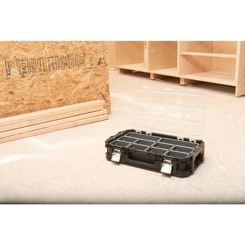 Husky Connect Stackable Portable Heavy Duty Lightweight 10-Compartment Small Tool and Parts Organizer (2-Pack) - 249110X2
