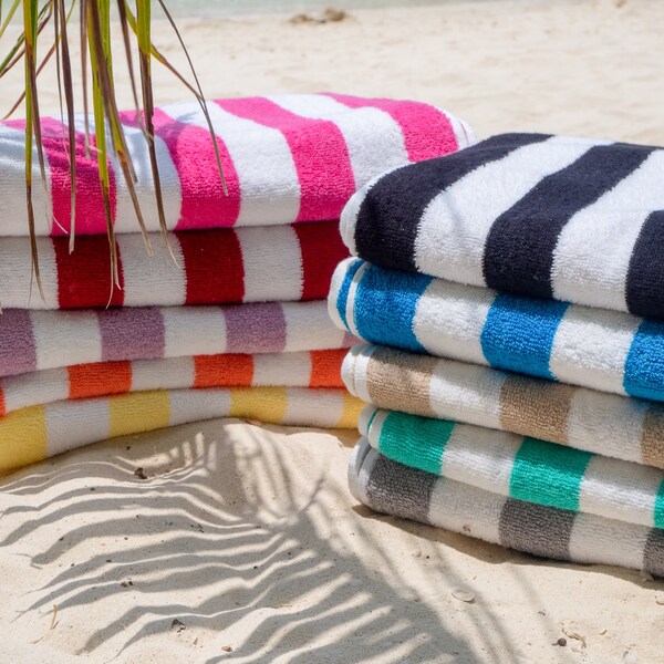 California Cabana Towels 30 x 70 - Coral , 4PK - CABANA-CO