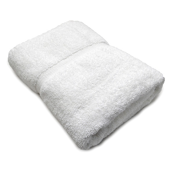 R & R Textile Bath Towel, 27x54 In, White, PK12 - X01160