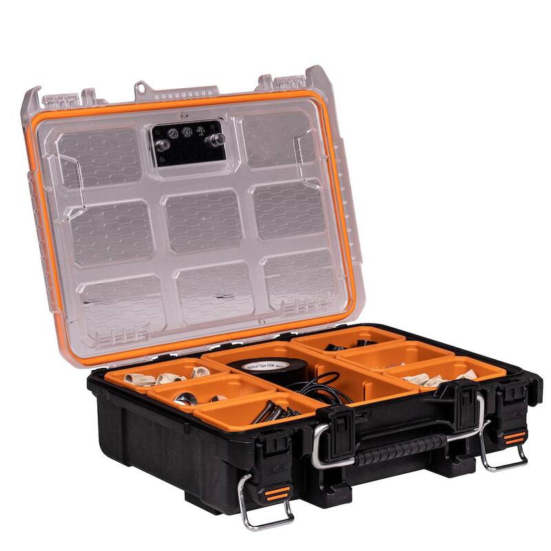 RIDGID Pro Gear System Gen 2.0 Stackable Tool box, Durable Power Tool Case, and Compact Organizer - 254067-254069-254071