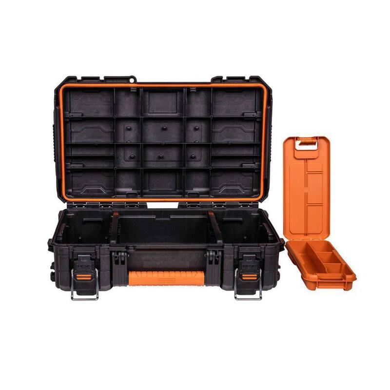 RIDGID Pro Gear System Gen 2.0 Stackable Tool box, Durable Power Tool Case, and Compact Organizer - 254067-254069-254071