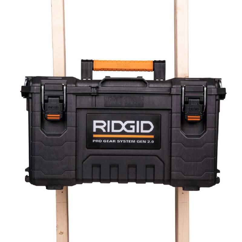 RIDGID Pro Gear System Gen 2.0 Stackable Tool box, Durable Power Tool Case, and Compact Organizer - 254067-254069-254071