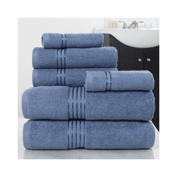 Hastings Home Hastings Home 100 Percent Cotton Hotel 6 Piece Towel Set - Light Blue - 503392EVU