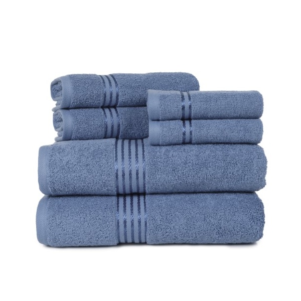 Hastings Home Hastings Home 100 Percent Cotton Hotel 6 Piece Towel Set - Light Blue - 503392EVU