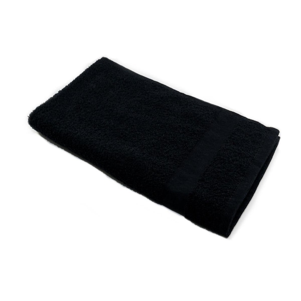 Rifz GS Collection Bleach Proof Salon Hand Towels, Black, 12PK - GSB162830012