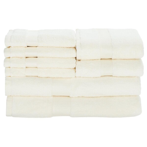 Safavieh Plush Towel Bundle, Ivory - 8 Piece - TWL1800B