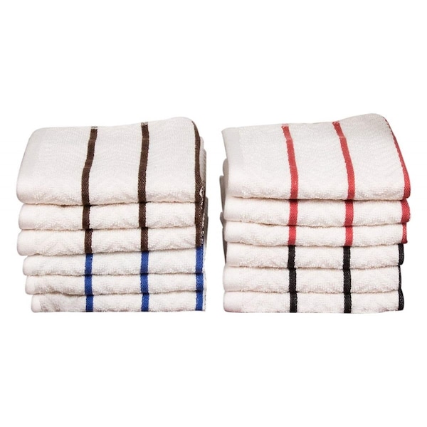 Bedford Home 100 Percent Combed Cotton Dish Cloths Pack, 16PK - 69A-71547