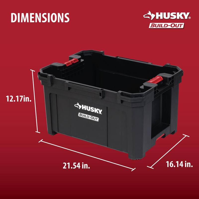 Husky Build-Out 22 in. Modular Tool Storage Large Tool Crate - 22841