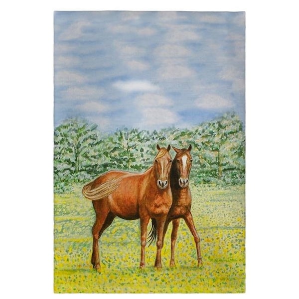 Betsy Drake Betsy Drake GT057 Two Horses Guest Towel - 20 x 20 in. - GT057