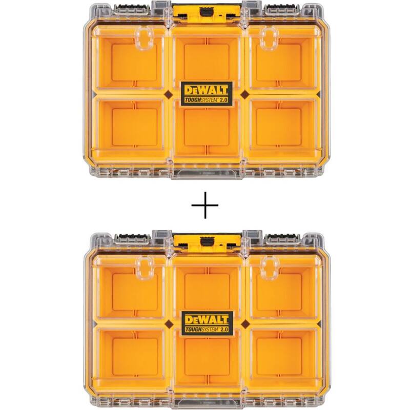 DEWALT TOUGHSYSTEM 2.0 6-Compartment Small Parts Organizer (2 Pack) - DWST08020X2