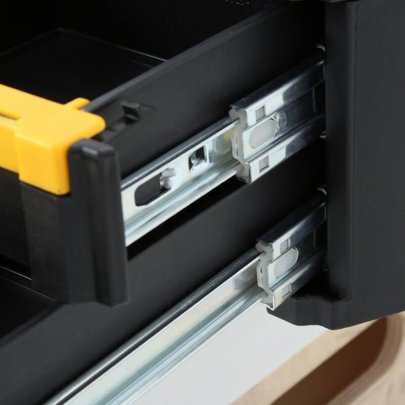 DEWALT TSTAK IV 7 in. Stackable 18-Compartment Double Shallow Drawer Small Parts & Tool Storage Organizer - DWST17804