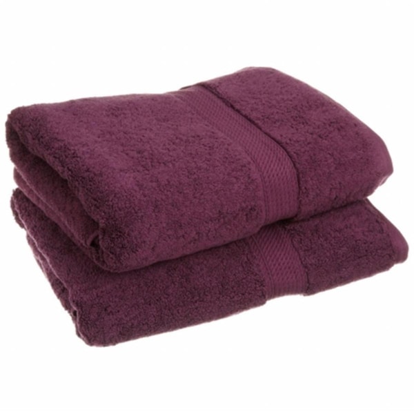 Superior 900GSM Egyptian Cotton 2-Piece Bath Towel Set  Plum - 900GSM BATH PL
