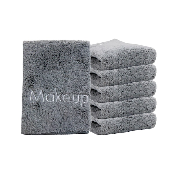 Monarch Brands Makeup Coral Fleece Towels - Gray, 6PK - PNP-MU-GREY