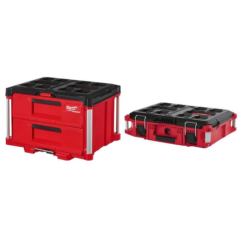 Milwaukee PACKOUT 22in 2-Drawer and Tool Box - 48-22-8442-8424