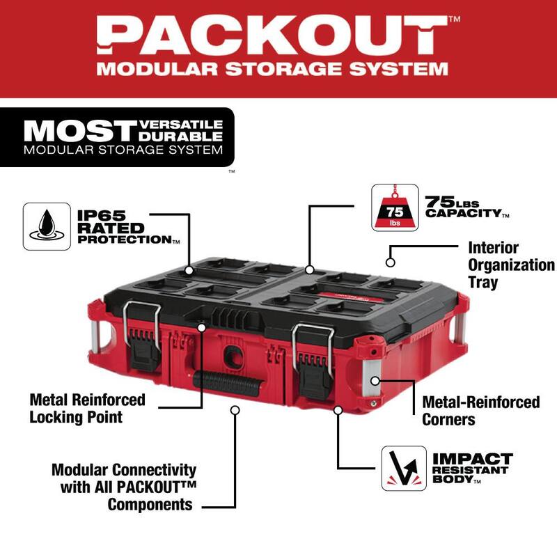 Milwaukee PACKOUT 22in 2-Drawer and Tool Box - 48-22-8442-8424