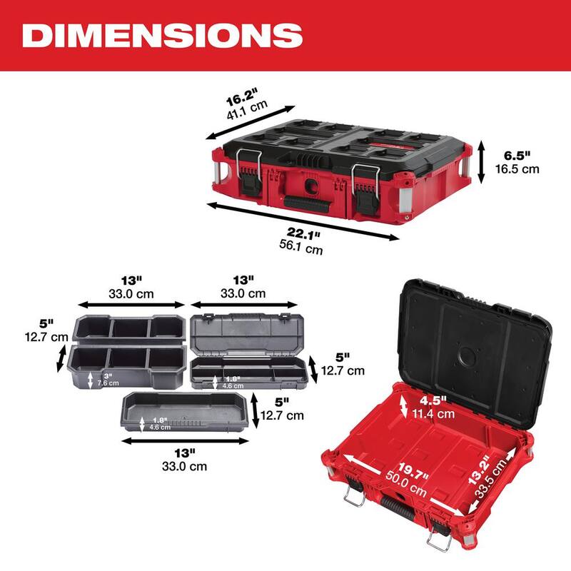 Milwaukee PACKOUT 22in 2-Drawer and Tool Box - 48-22-8442-8424