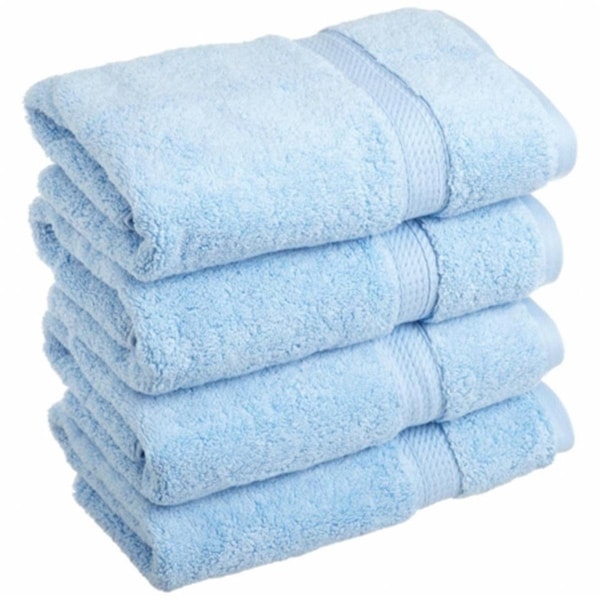 Superior 900GSM Egyptian Cotton 4-Piece Hand Towel Set  Light Blue - 900GSM HAND LB