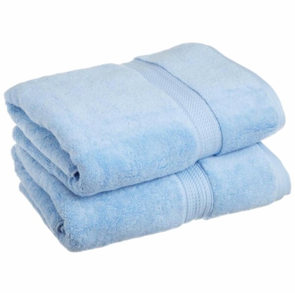 Superior 900GSM Egyptian Cotton 2-Piece Bath Towel Set  Light Blue - 900GSM BATH LB