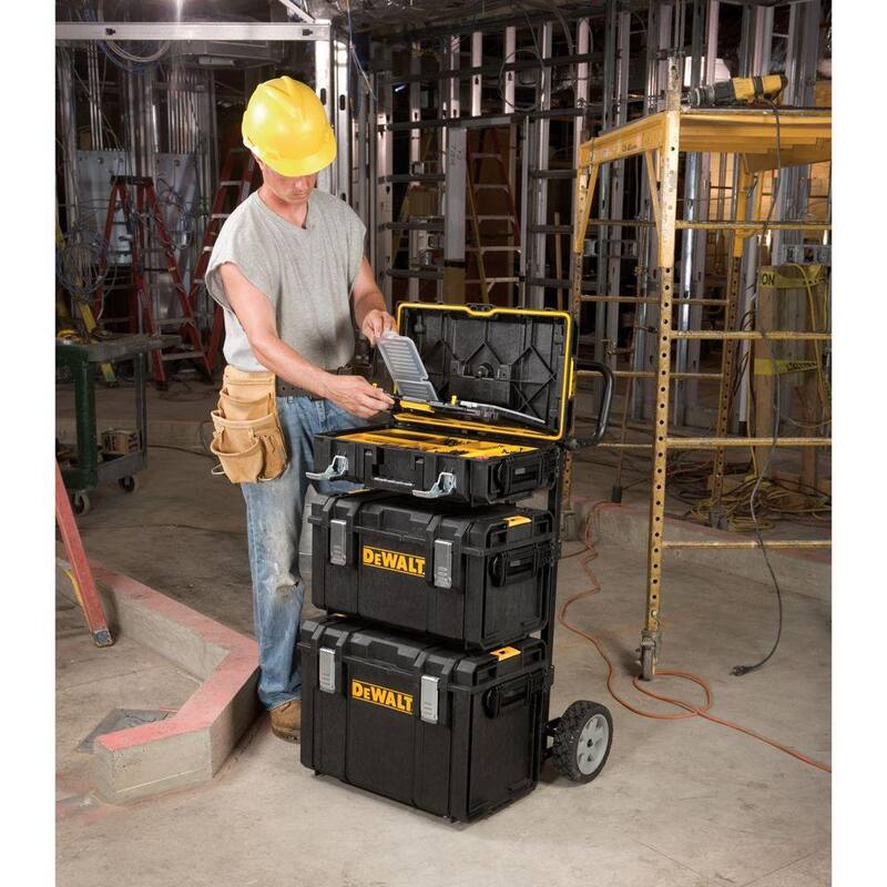 DEWALT TOUGHSYSTEM 9.6 in. 0-Drawer Utility Cart Tool Box Carrier - DWST08210