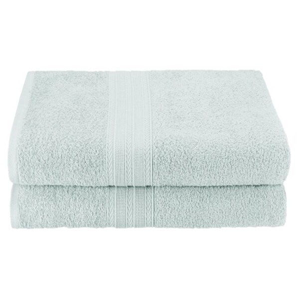 Superior Superior EF-BSHEET AM Eco-Friendly 100 Percent Ringspun Cotton Bath Sheet Towel Set - Aqua Marine; 2 Pieces - EF-BSHEET AM