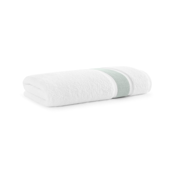 Monarch Brands Aegean Recycled Bath Sheet 35in x 70in - Stripe, Navy/Soft Black - P-BS-RT-3570-DS