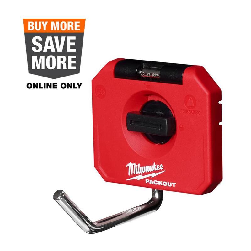 Milwaukee PACKOUT 4" Single Straight Hook Tool Holder - 48-22-8328